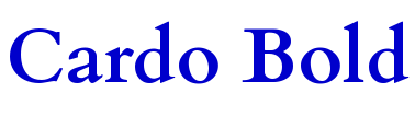 Cardo Bold font